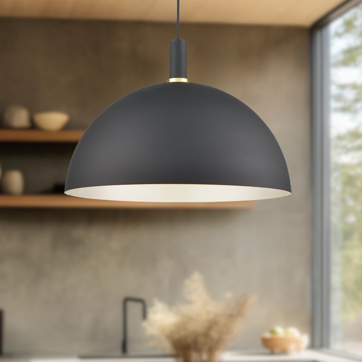 Suspension Archibald - Noir avec détail d'or 23 5/8" by Kuzco Lighting | Luminaires & cie