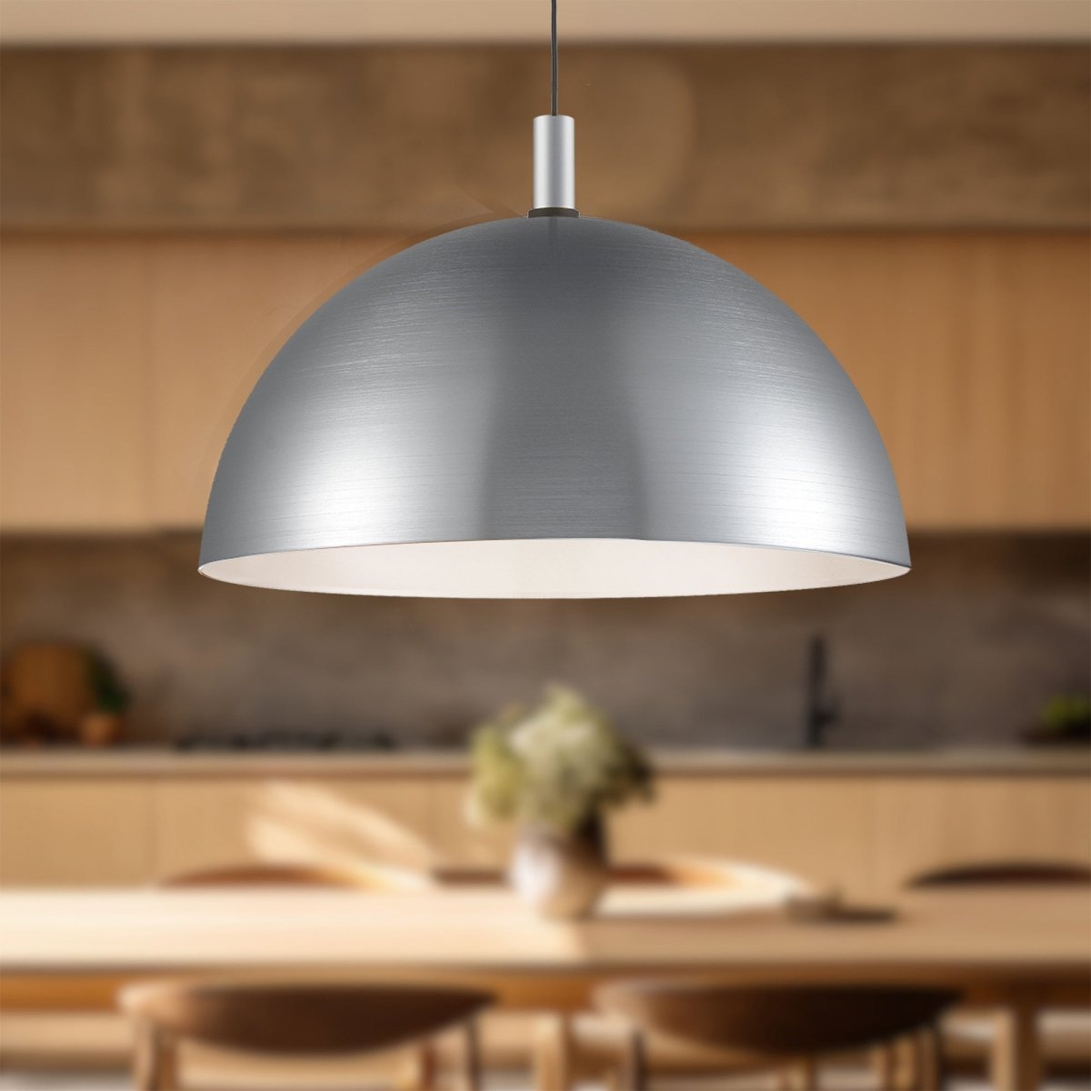 Suspension Archibald - Nickel brossé avec des détails noirs 31 1/2" by Kuzco Lighting | Luminaires & cie
