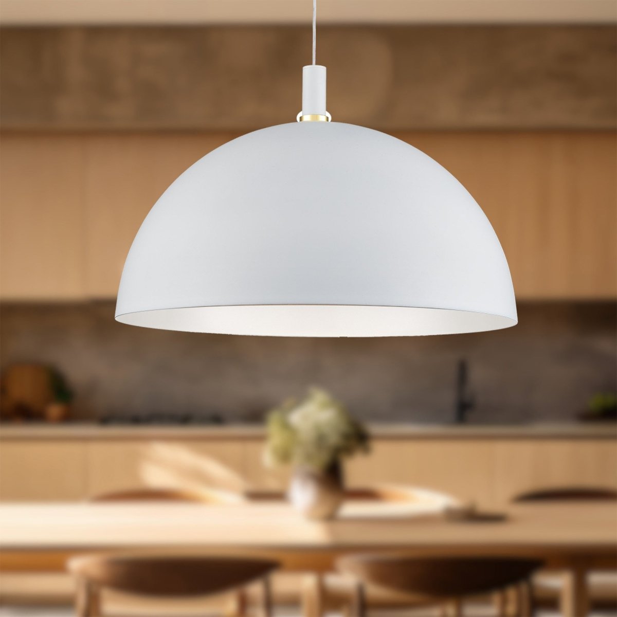 Suspension Archibald - Blanc avec des détails d'or 31 1/2" by Kuzco Lighting | Luminaires & cie