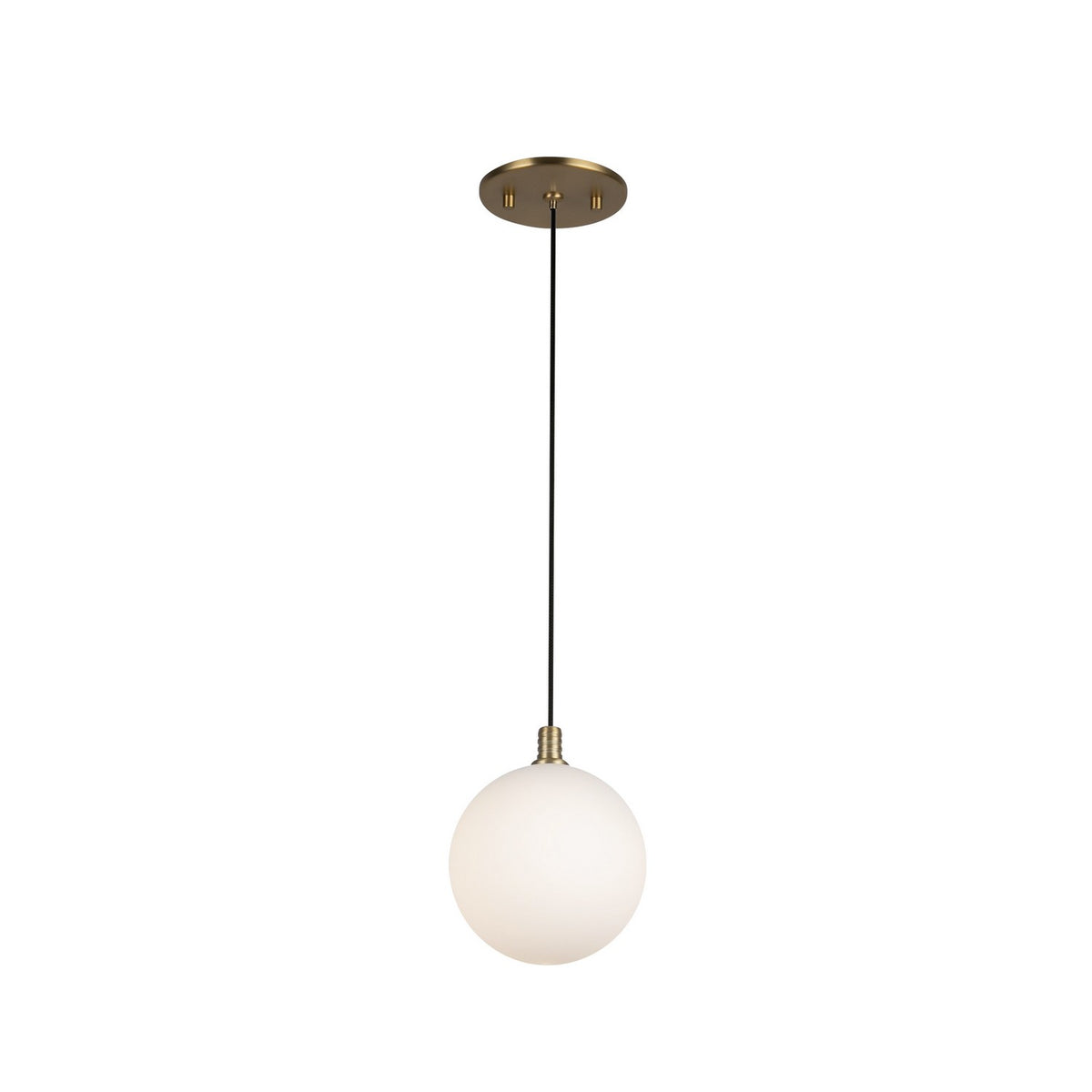 Mini-suspension Bolla Or brossé/Verre opale – vue 2
