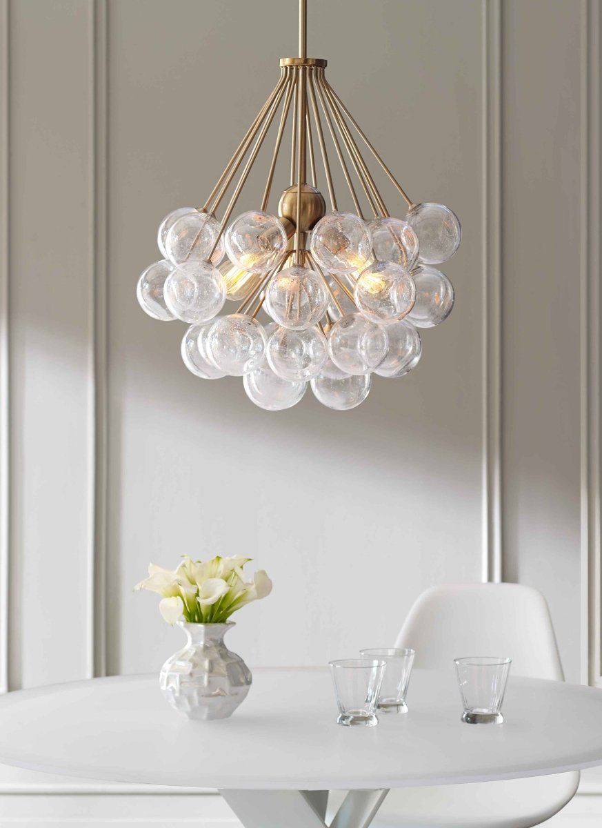 Suspension Bronzeville - Laiton satiné 21 3/4" by Visual Comfort Studio | Luminaires & cie