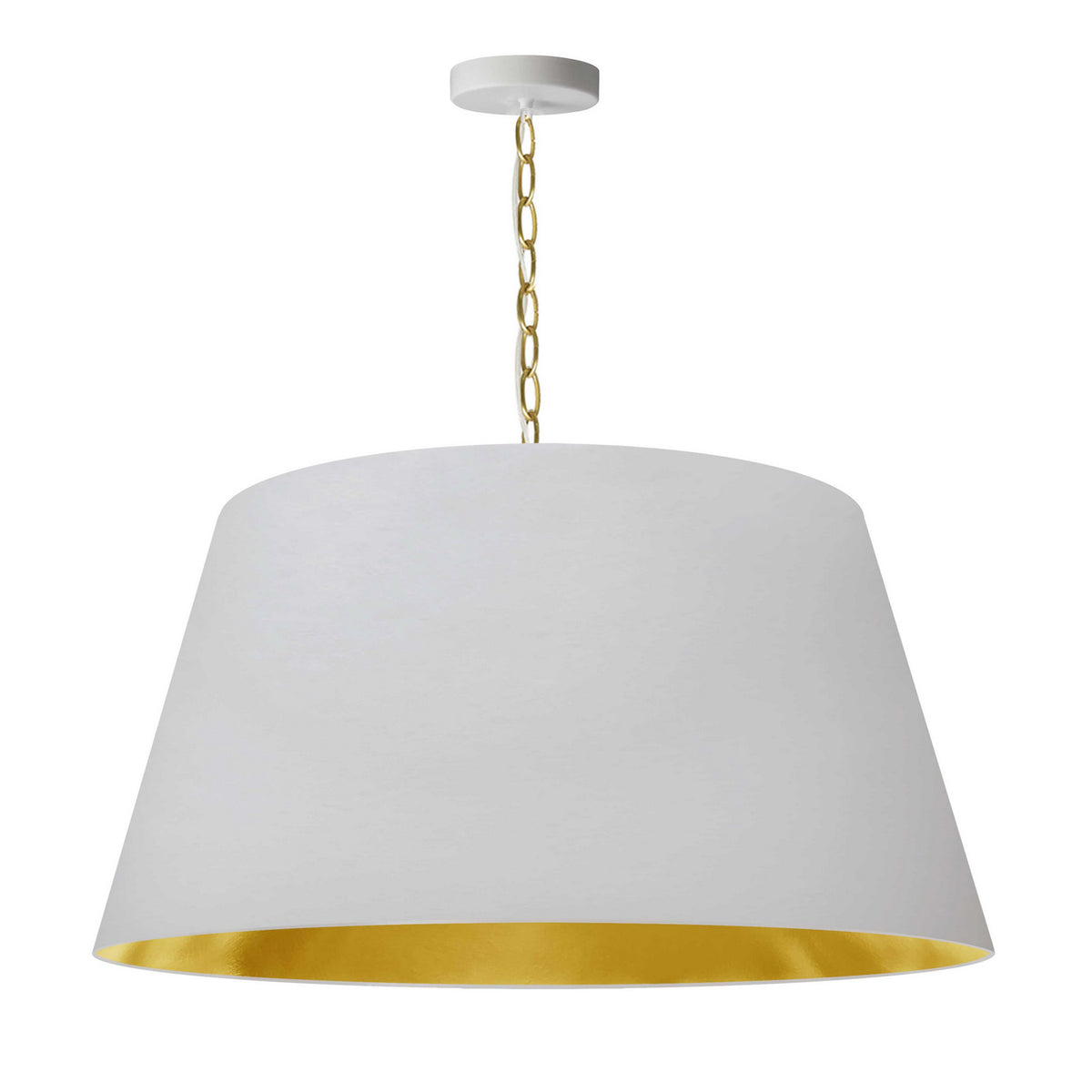 Suspension Brynn 26", Blanc / Or – Dainolite