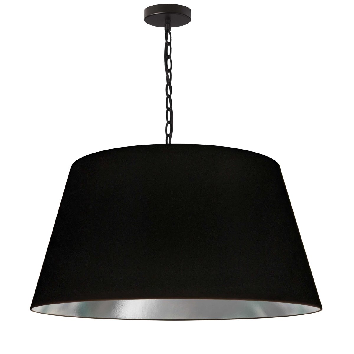 Suspension Brynn - Noir Noir et argent 26" by Dainolite | Luminaires & cie