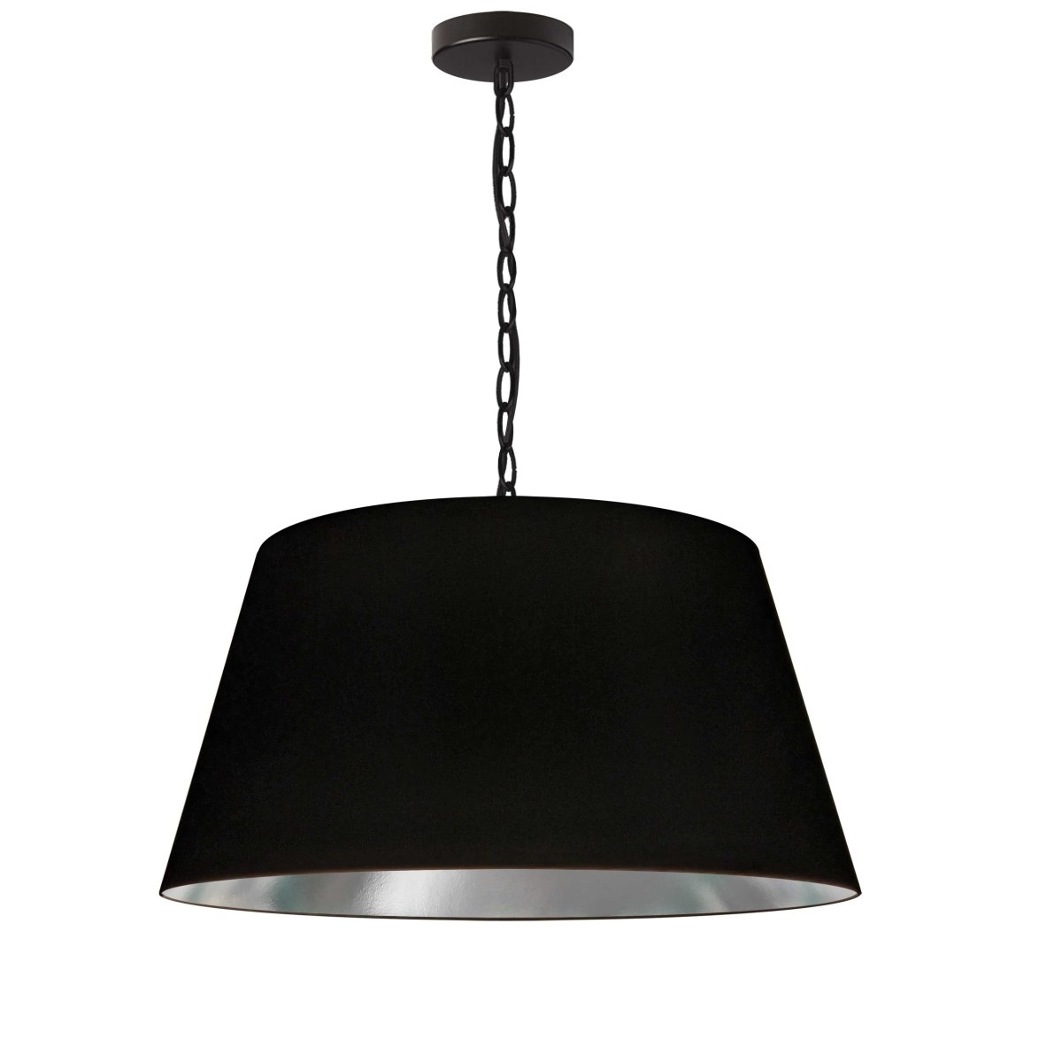 Suspension Brynn - Noir Noir et argent 20" by Dainolite | Luminaires & cie