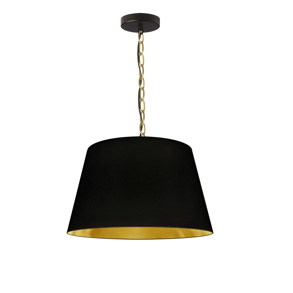 Suspension Brynn - Laiton vieilli Noir et or 14" by Dainolite | Luminaires & cie