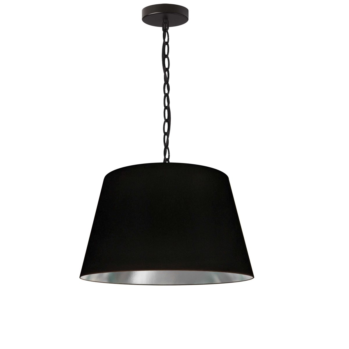 Suspension Brynn - Noir Noir et argent 14" by Dainolite | Luminaires & cie