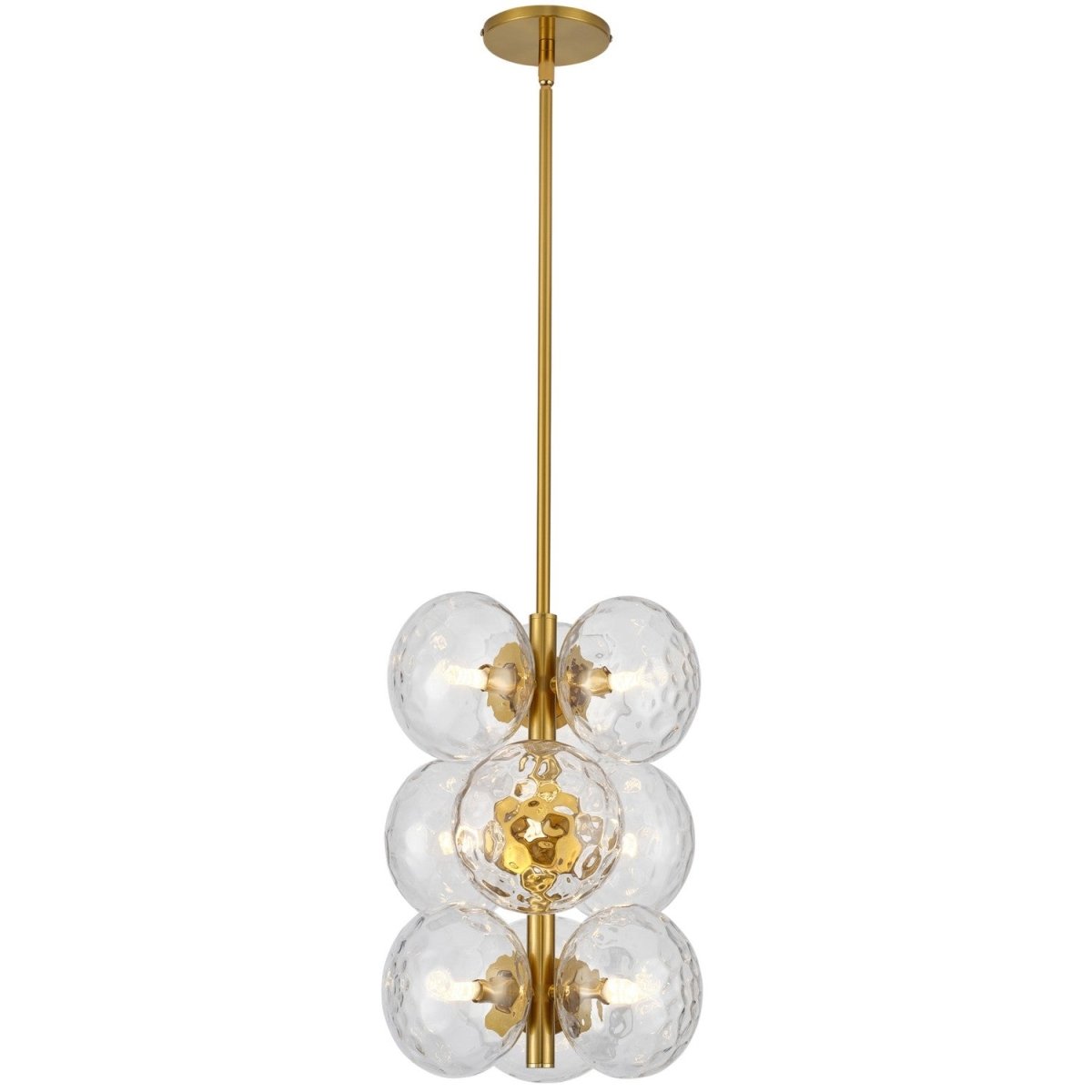 Suspension Burlat - 9 Blanc / Chrome poli by Dainolite | Luminaires & cie