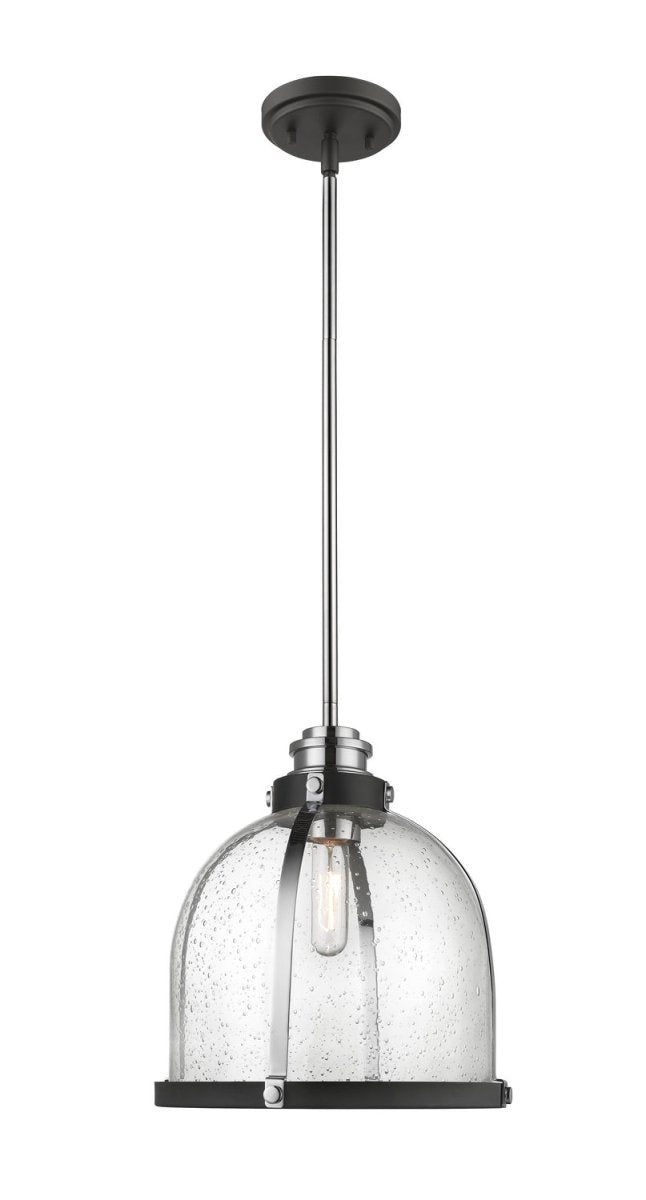 Suspension Burren - Noir mat + Chrome by Z-Lite | Luminaires & cie