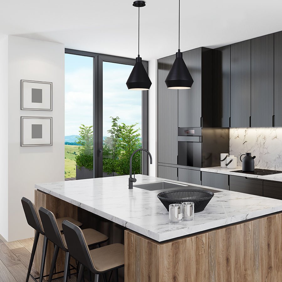 Suspension Byck - Noir 12 3/4" by Canarm | Luminaires & cie