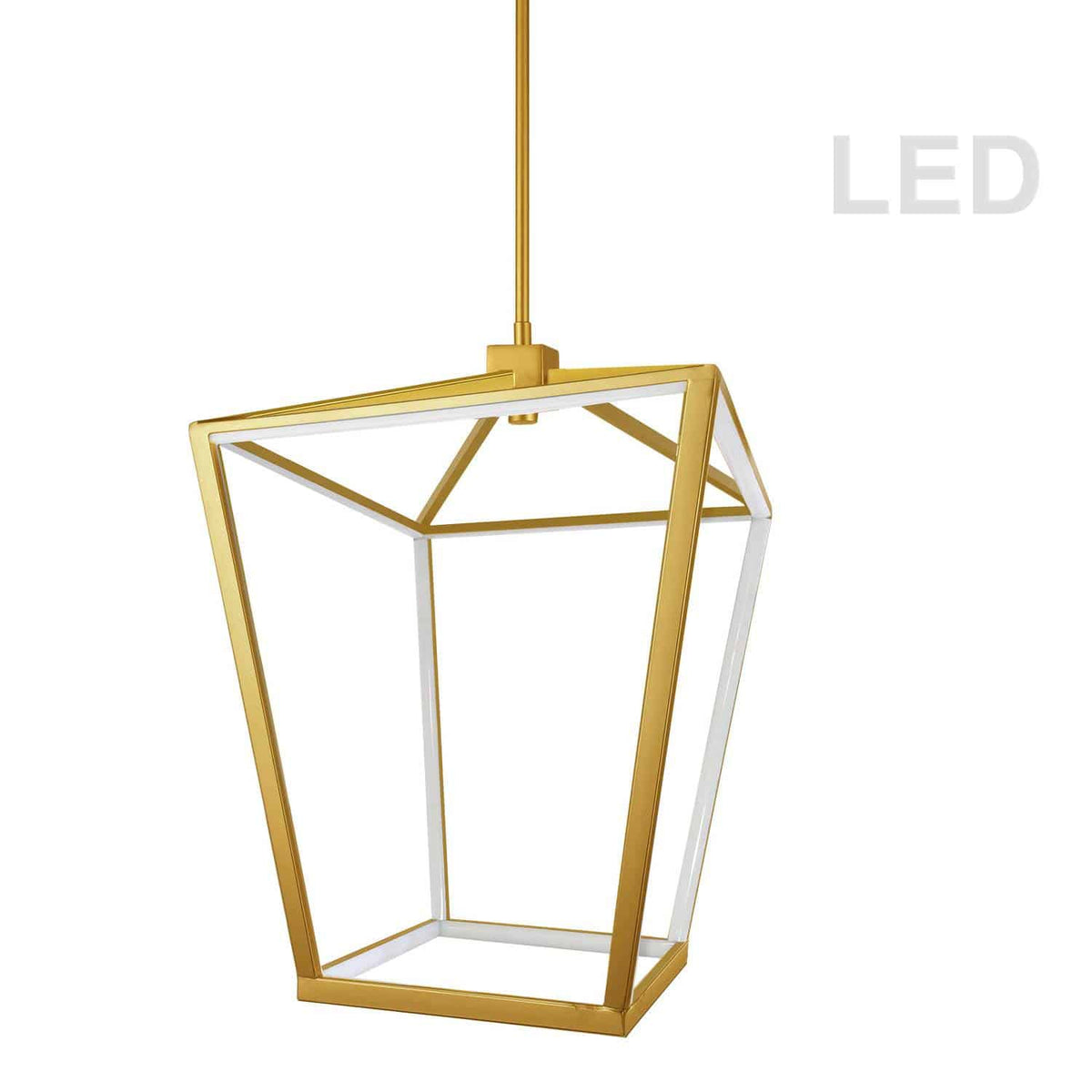 Lustre Cage 13", Laiton vieilli – vue 2