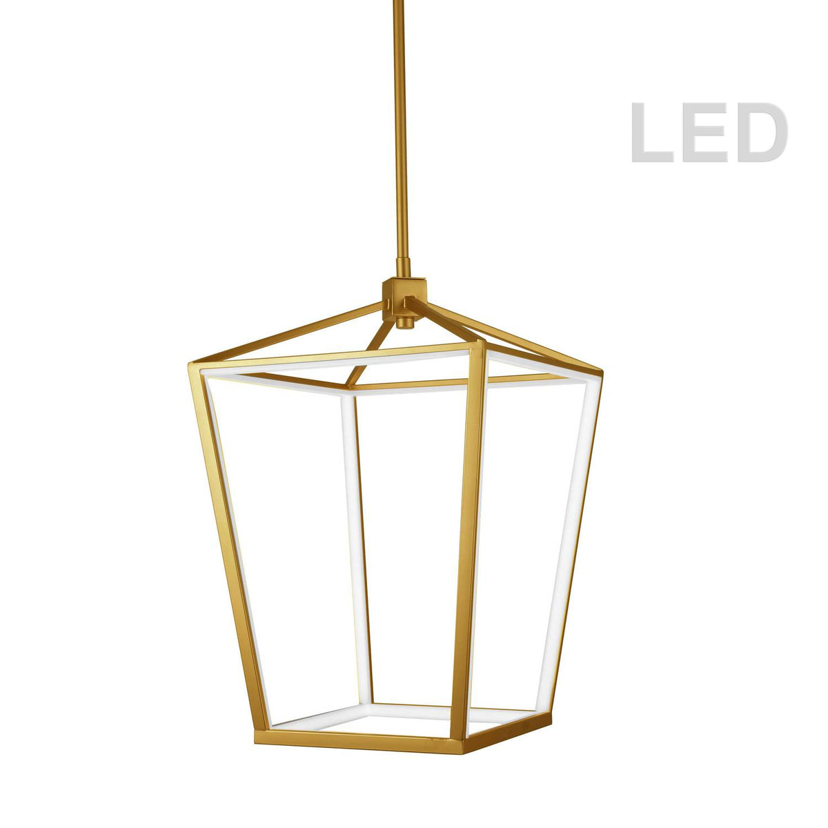 Lustre Cage 13", Laiton vieilli – Dainolite