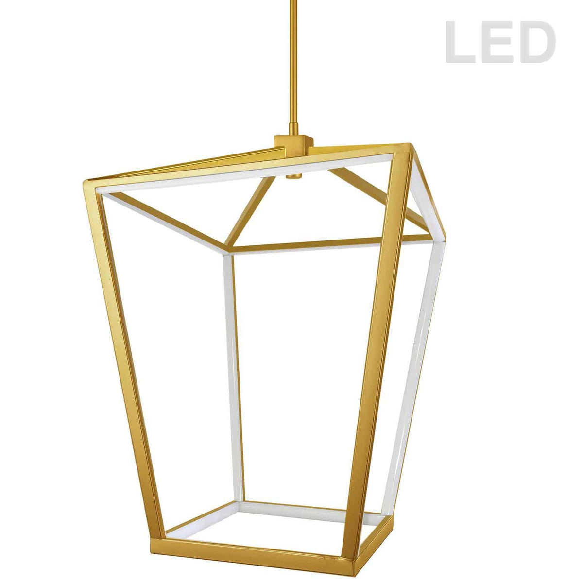 Lustre Cage 17", Laiton vieilli – vue 2