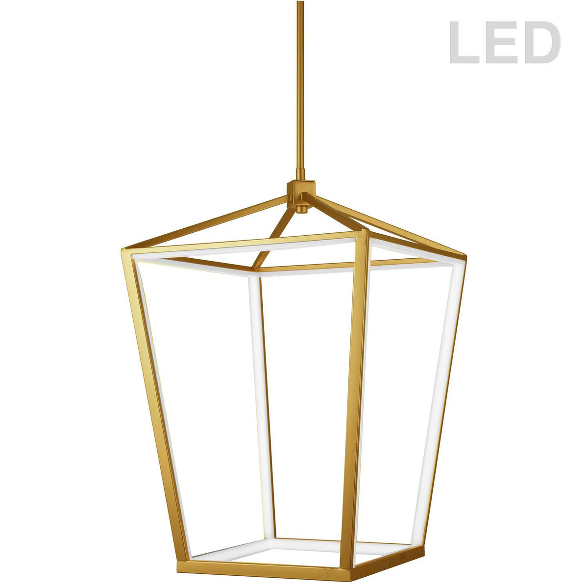 Lustre Cage 17", Laiton vieilli – Dainolite