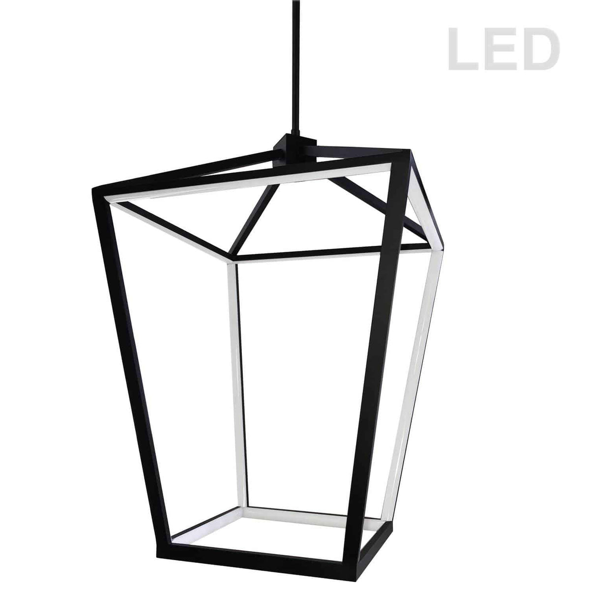 Lustre Cage 17", Noir / Noir mat – vue 2