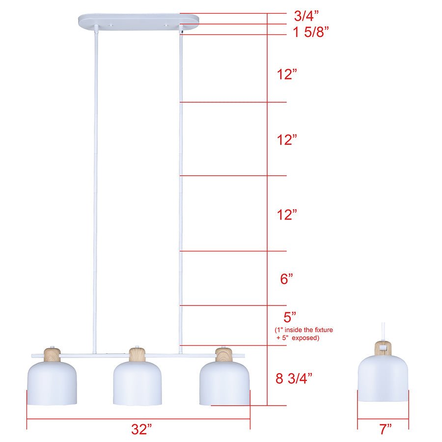 Suspension Caleb - 7" by Canarm | Luminaires & cie