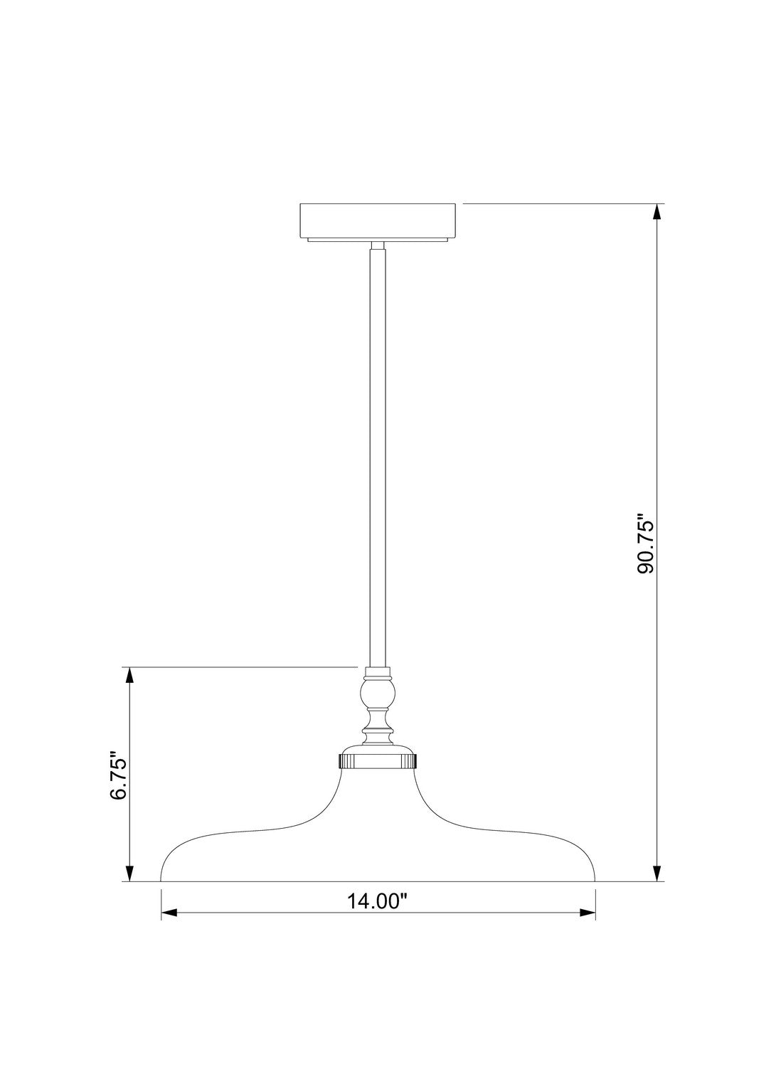 Suspension Camden Nickel brossé, 14" – vue 6