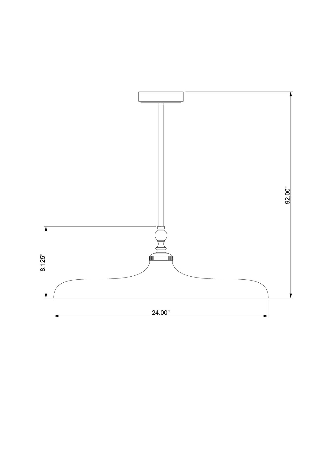 Suspension Camden Nickel brossé, 24" – vue 6