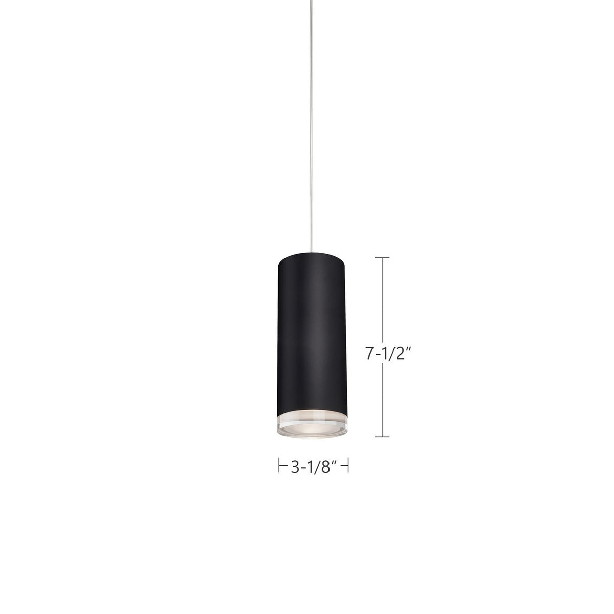 Mini-suspension Cameo Noir, 3 1/8" – vue 2