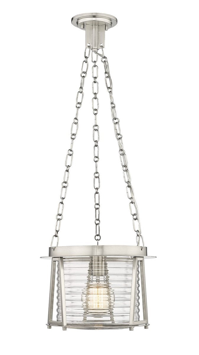 Suspension Cape Harbor - Nickel brossé 13" by Z-Lite | Luminaires & cie