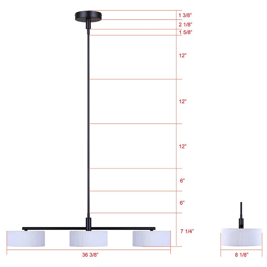 Suspension Carmynn - 36.38" by Canarm | Luminaires & cie