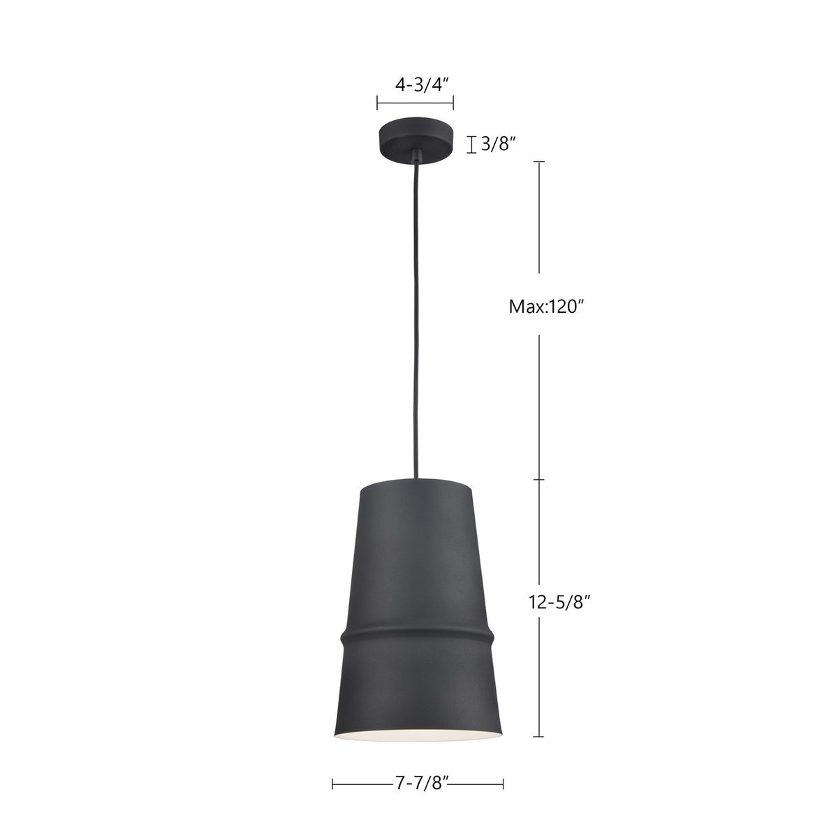 Mini-suspension Castor Noir – vue 2