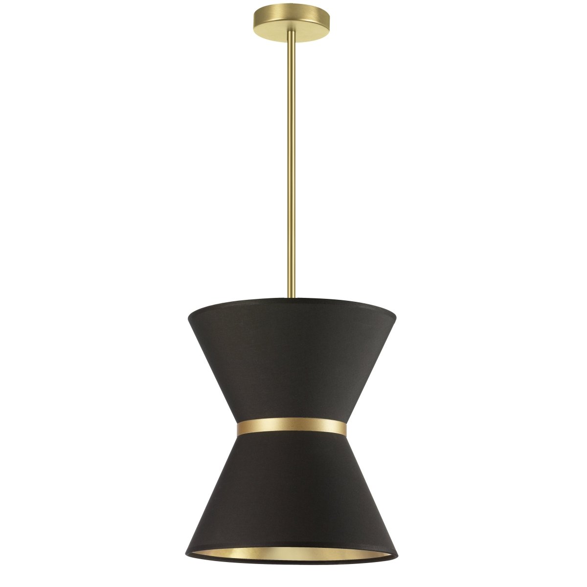 Suspension Caterine - Laiton vieilli Noir et or 12" by Dainolite | Luminaires & cie