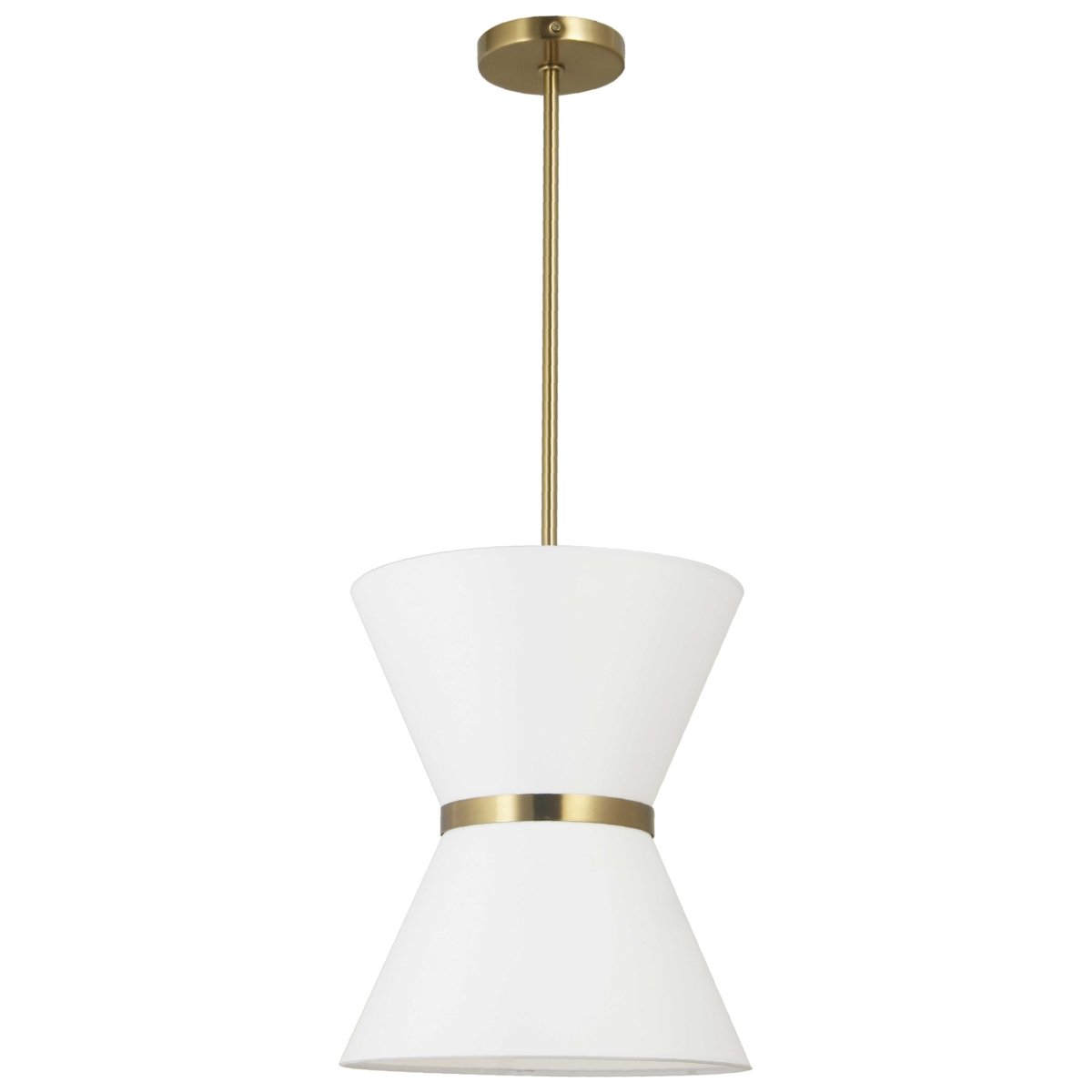 Suspension Caterine - Laiton vieilli Blanc 12" by Dainolite | Luminaires & cie