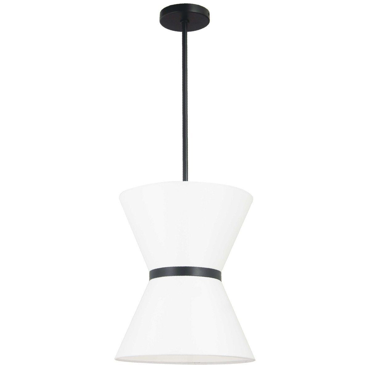 Suspension Caterine - Noir mat Blanc 12" by Dainolite | Luminaires & cie