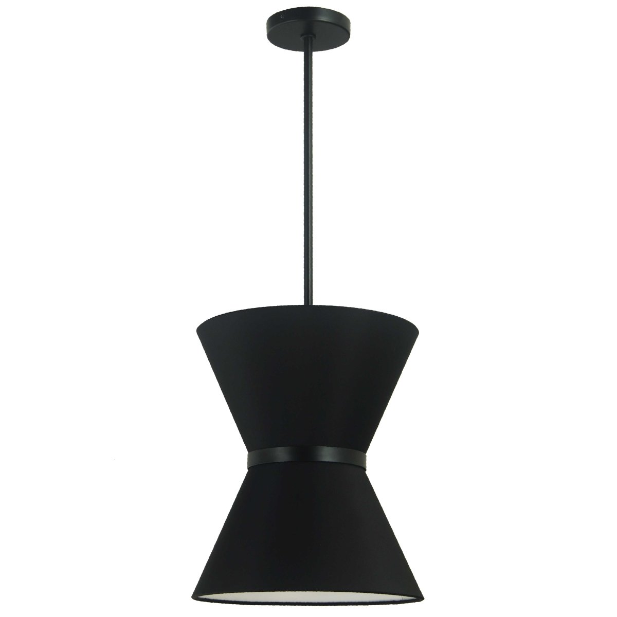 Suspension Caterine - Noir mat Noir 12" by Dainolite | Luminaires & cie