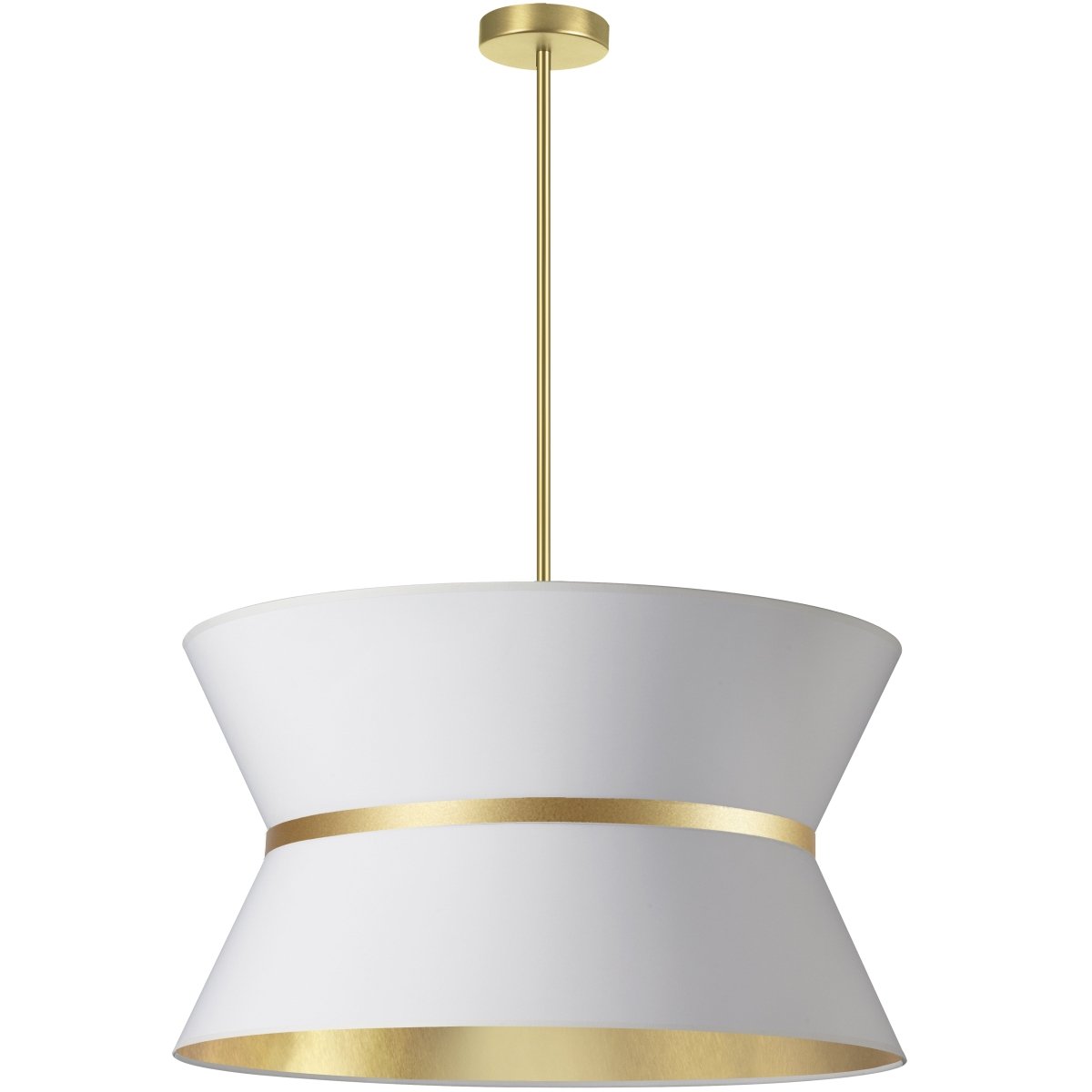 Suspension Caterine - Laiton vieilli Blanc et or 24" by Dainolite | Luminaires & cie