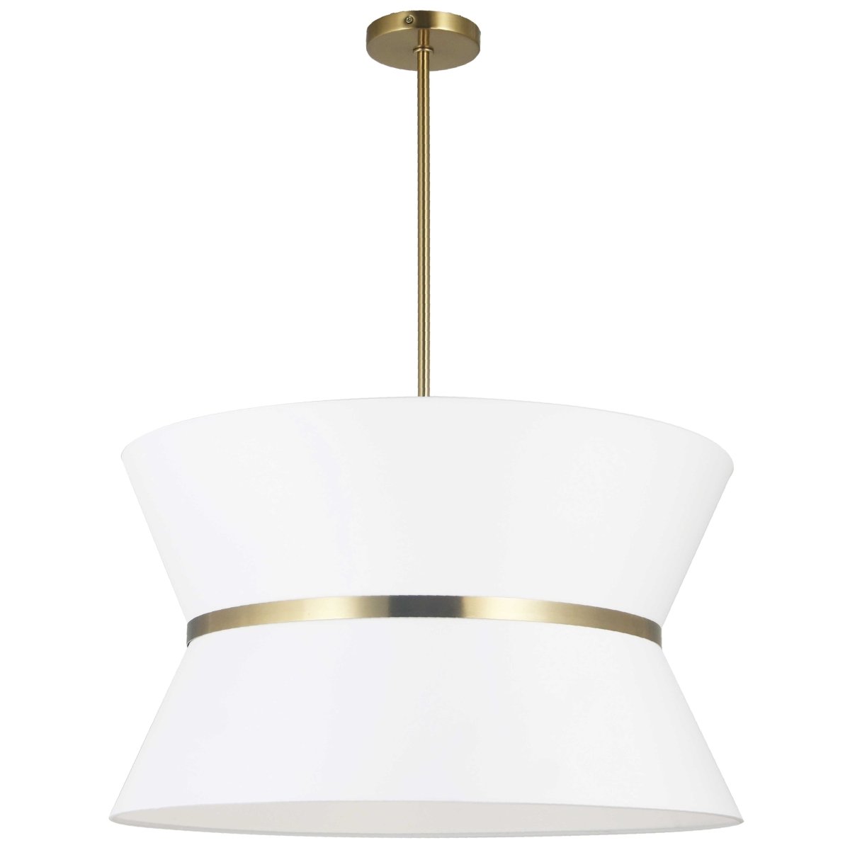 Suspension Caterine - Laiton vieilli Blanc 24" by Dainolite | Luminaires & cie