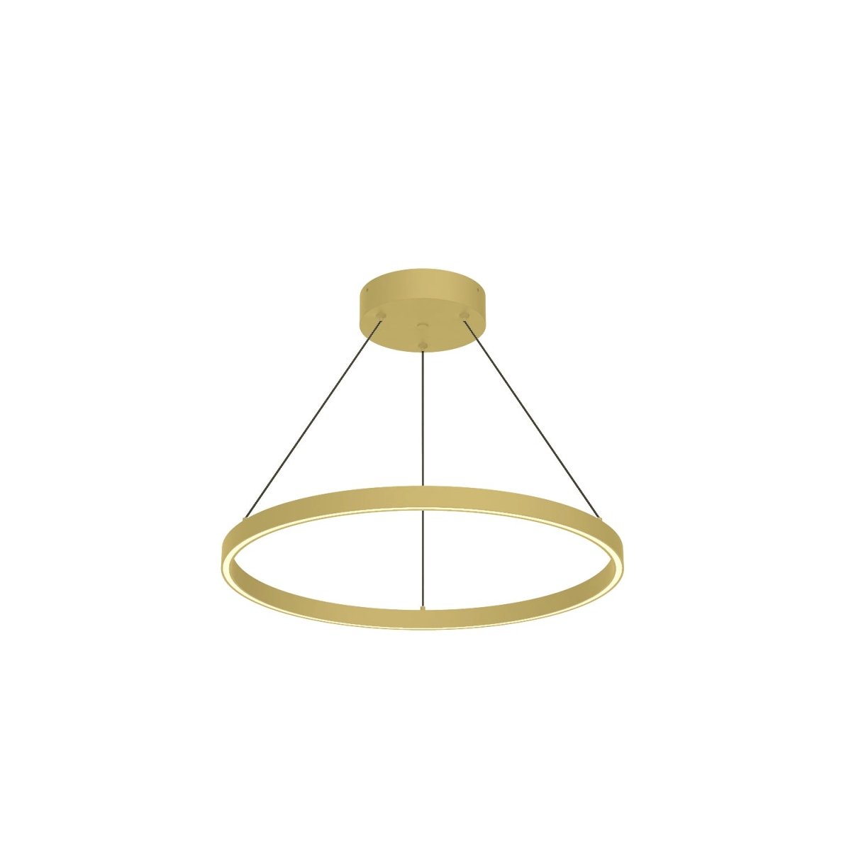 Suspension Cerchio - Or brossé 23 5/8" Éclairage vers le bas by Kuzco Lighting | Luminaires & cie