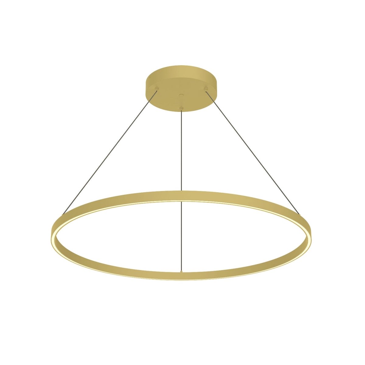 Suspension Cerchio - Or brossé 35 3/8" Éclairage vers le bas by Kuzco Lighting | Luminaires & cie