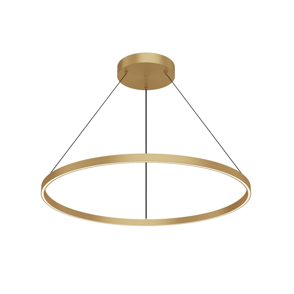 Suspension Cerchio - Or brossé 35 3/8" Éclairage Haut + Bas by Kuzco Lighting | Luminaires & cie