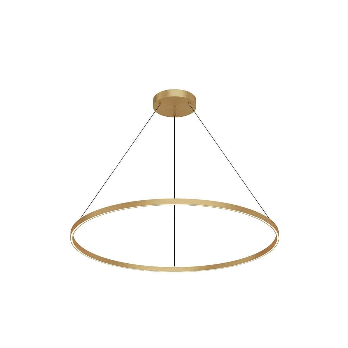 Suspension Cerchio - Or brossé 47 1/4" Éclairage Haut + Bas by Kuzco Lighting | Luminaires & cie
