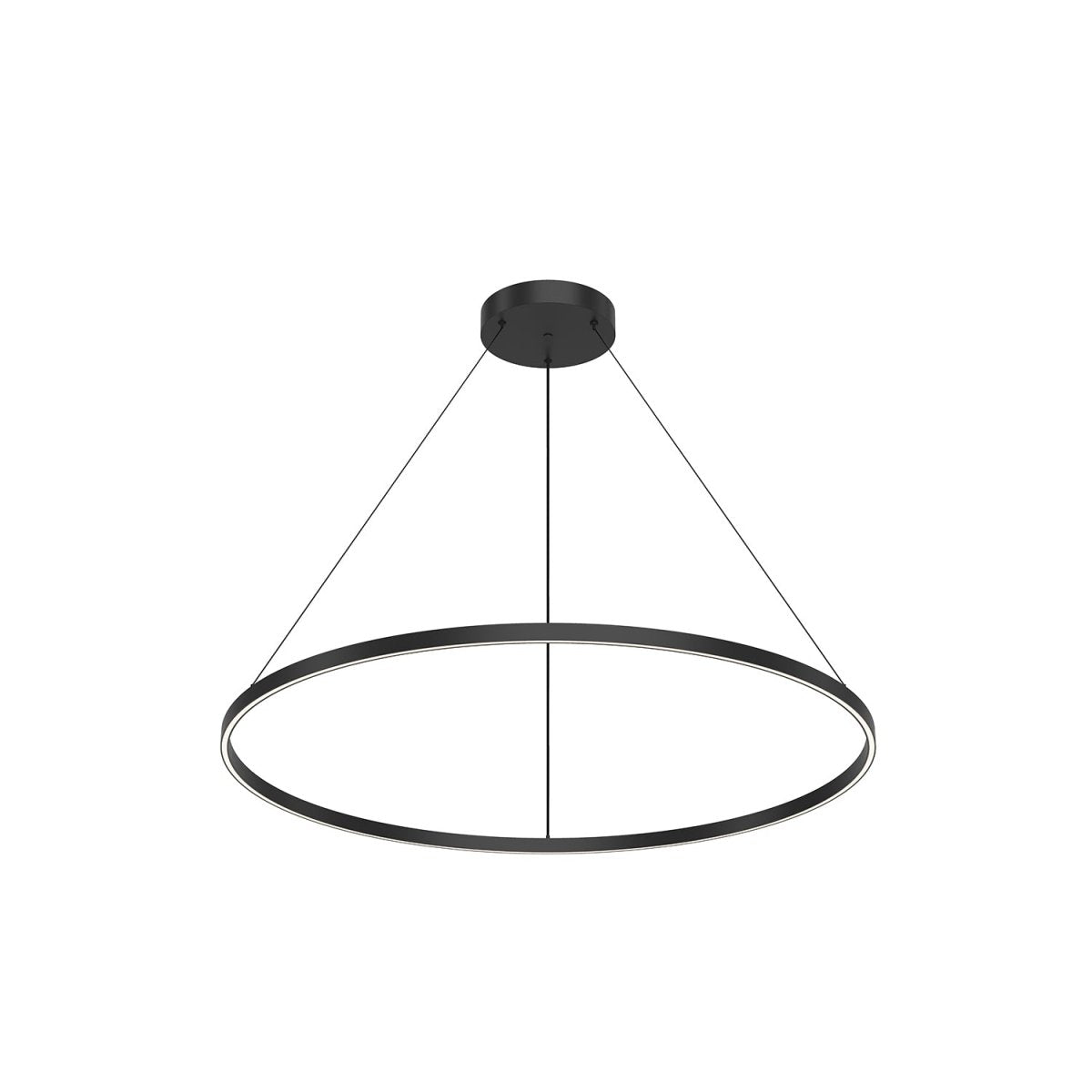 Suspension Cerchio - Noir 47 1/4" Éclairage Haut + Bas by Kuzco Lighting | Luminaires & cie