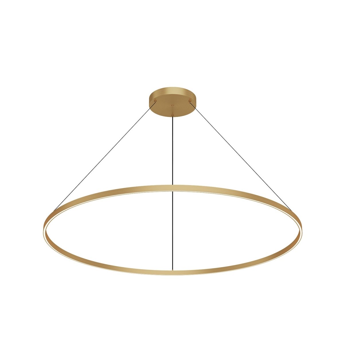 Suspension Cerchio - Or brossé 59" Éclairage Haut + Bas by Kuzco Lighting | Luminaires & cie