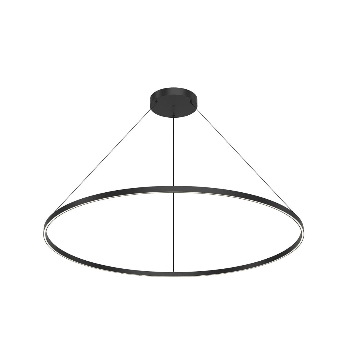Suspension Cerchio - Noir 59" Éclairage Haut + Bas by Kuzco Lighting | Luminaires & cie