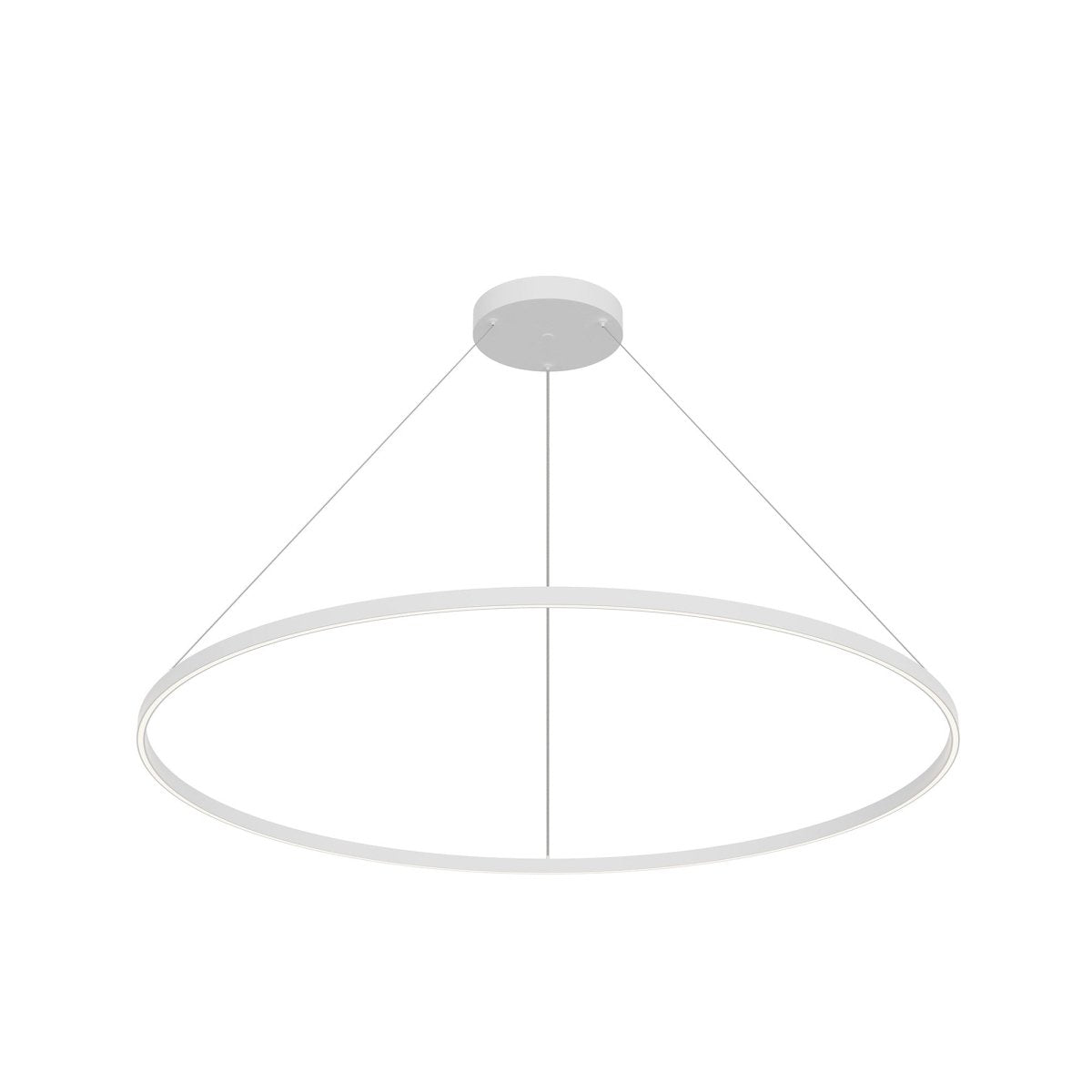 Suspension Cerchio - Blanc 59" Éclairage Haut + Bas by Kuzco Lighting | Luminaires & cie