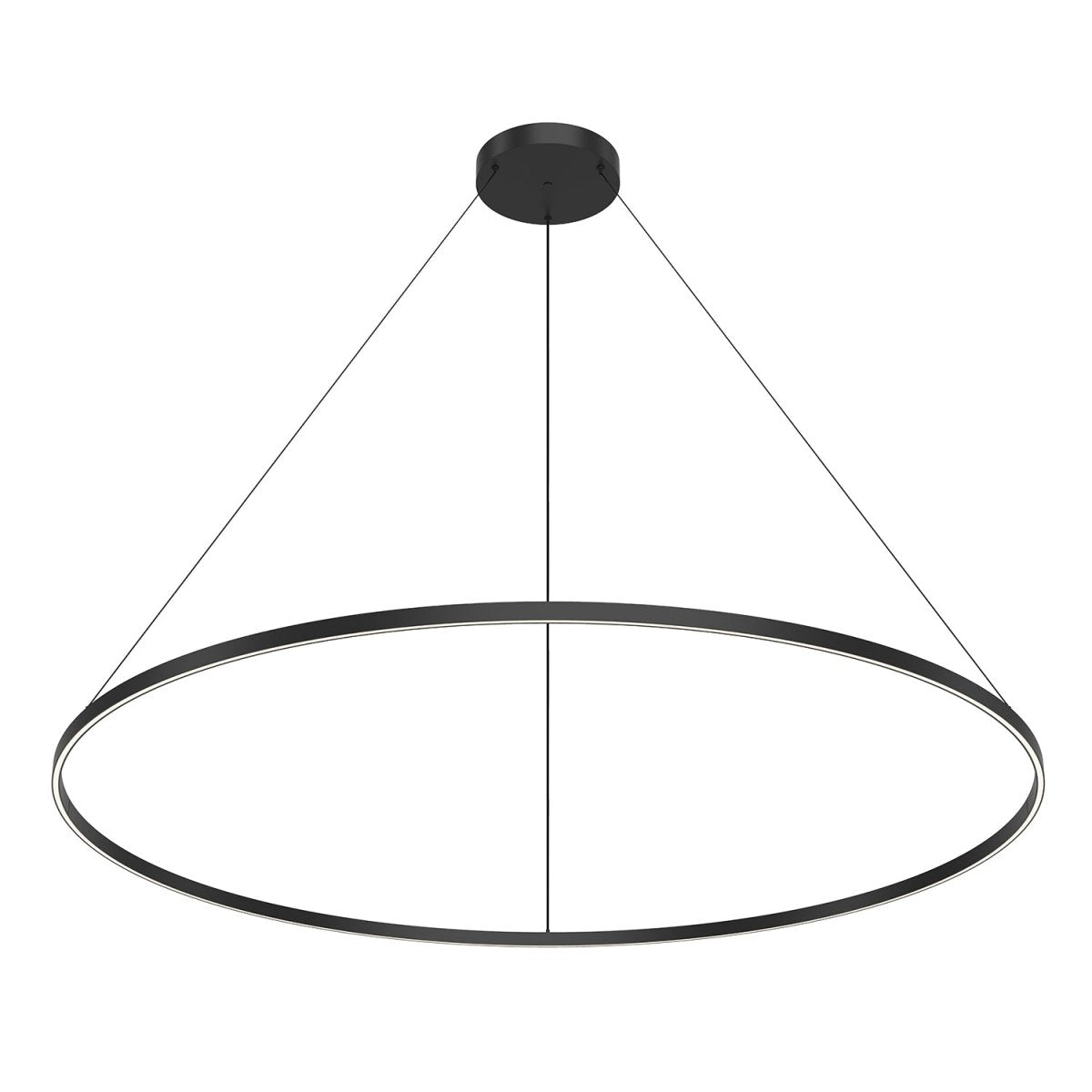 Suspension Cerchio - Noir 70 7/8" Éclairage Haut + Bas by Kuzco Lighting | Luminaires & cie