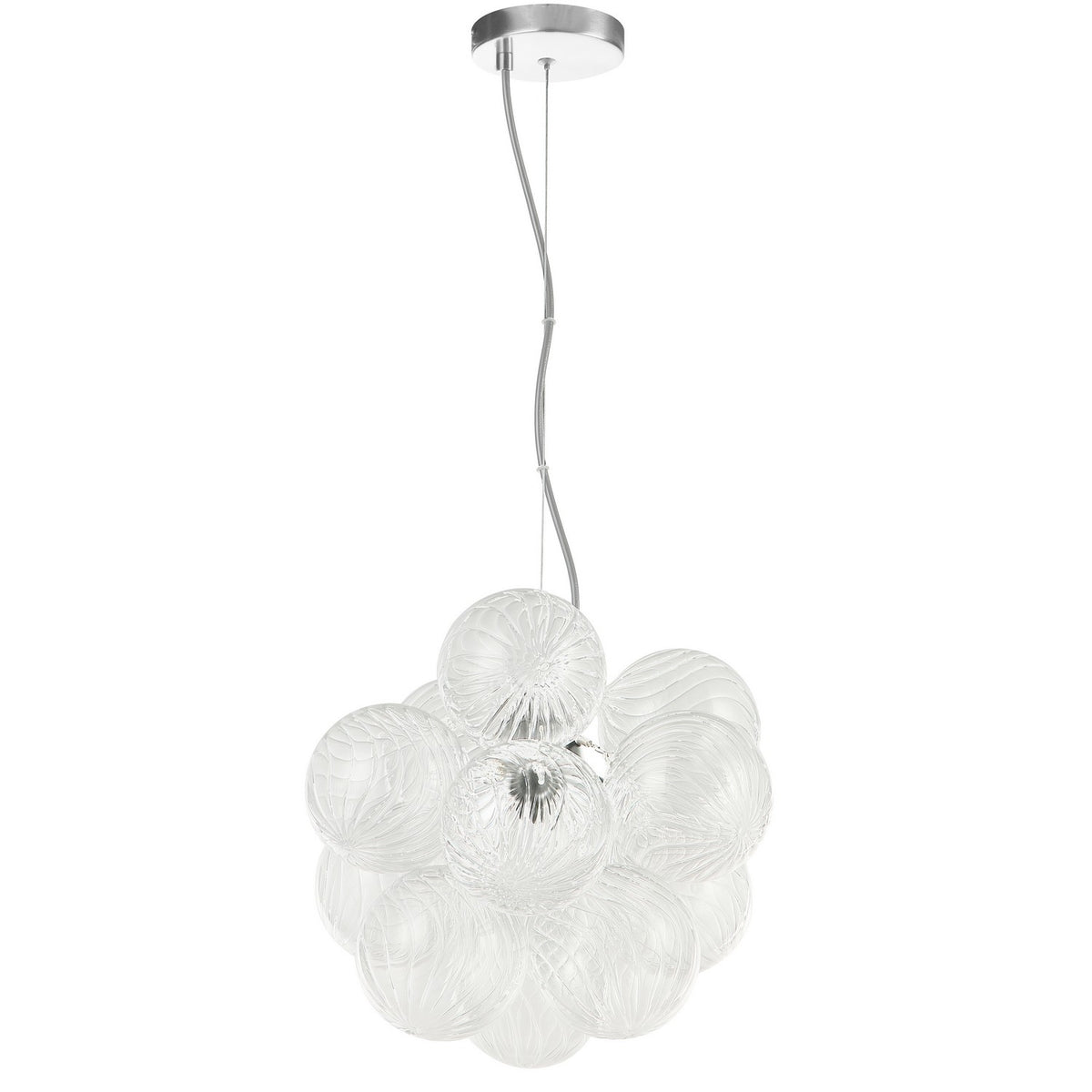 Lustre Charlize 13 1/2", Transparent / Chrome poli – Dainolite