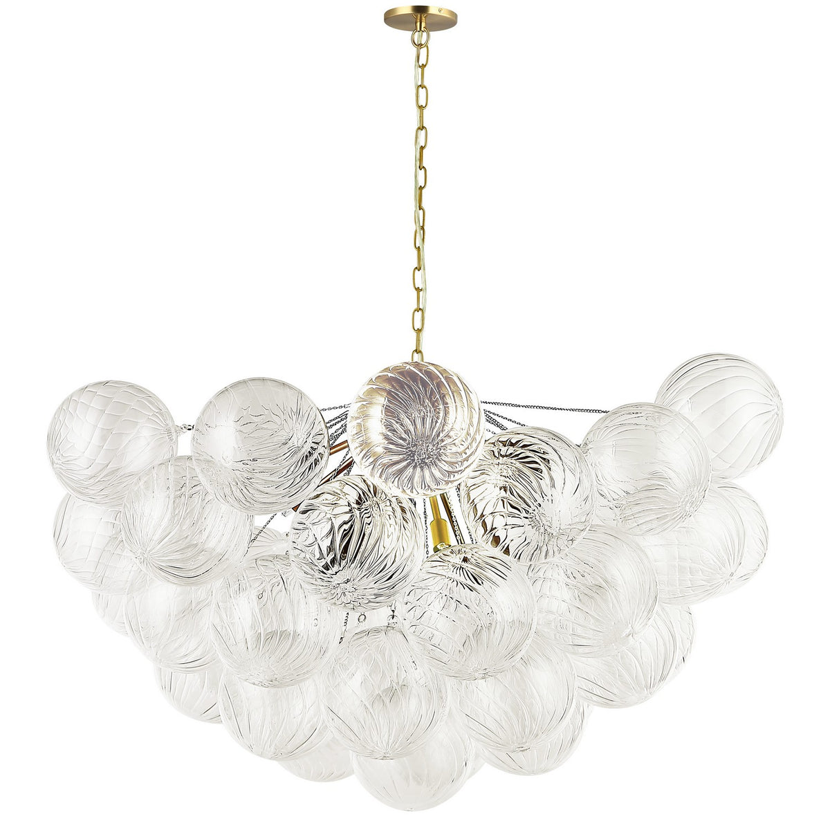 Lustre Charlize 36", Transparent / Laiton vieilli – vue 2