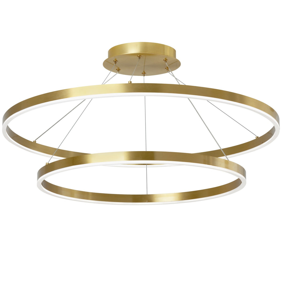 Suspension 2-étages Circulo 120-277V, Laiton vieilli – Dainolite