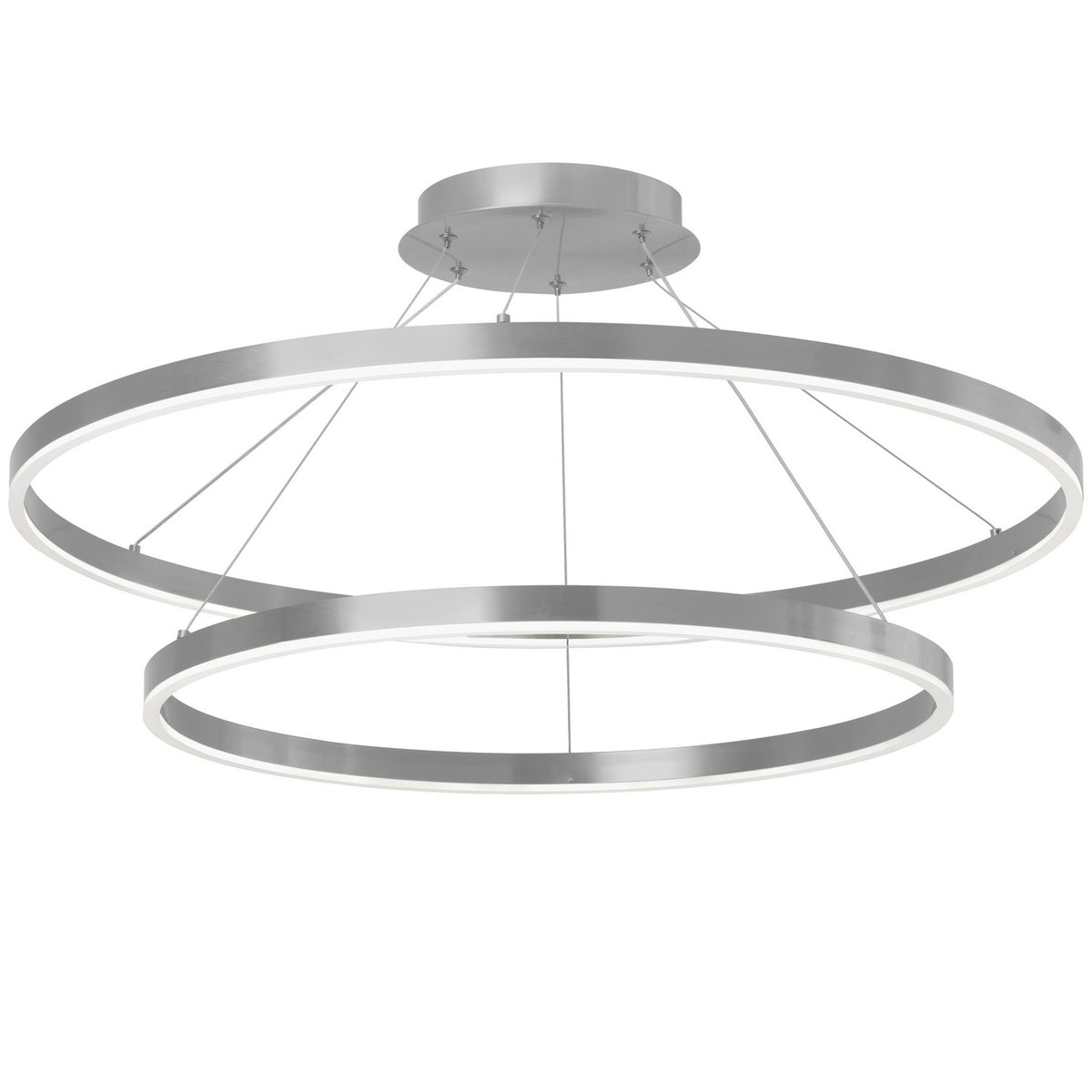 Suspension 2-étages Circulo 120-277V, Argent – Dainolite