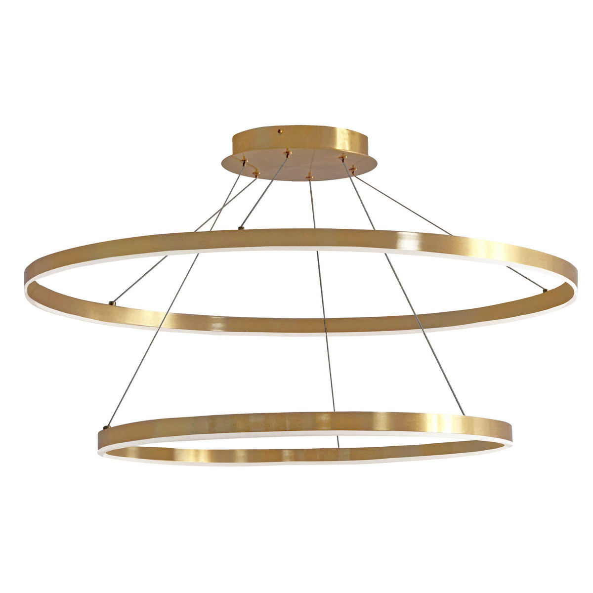 Suspension 2-étages Circulo 100-130V, Laiton vieilli – Dainolite
