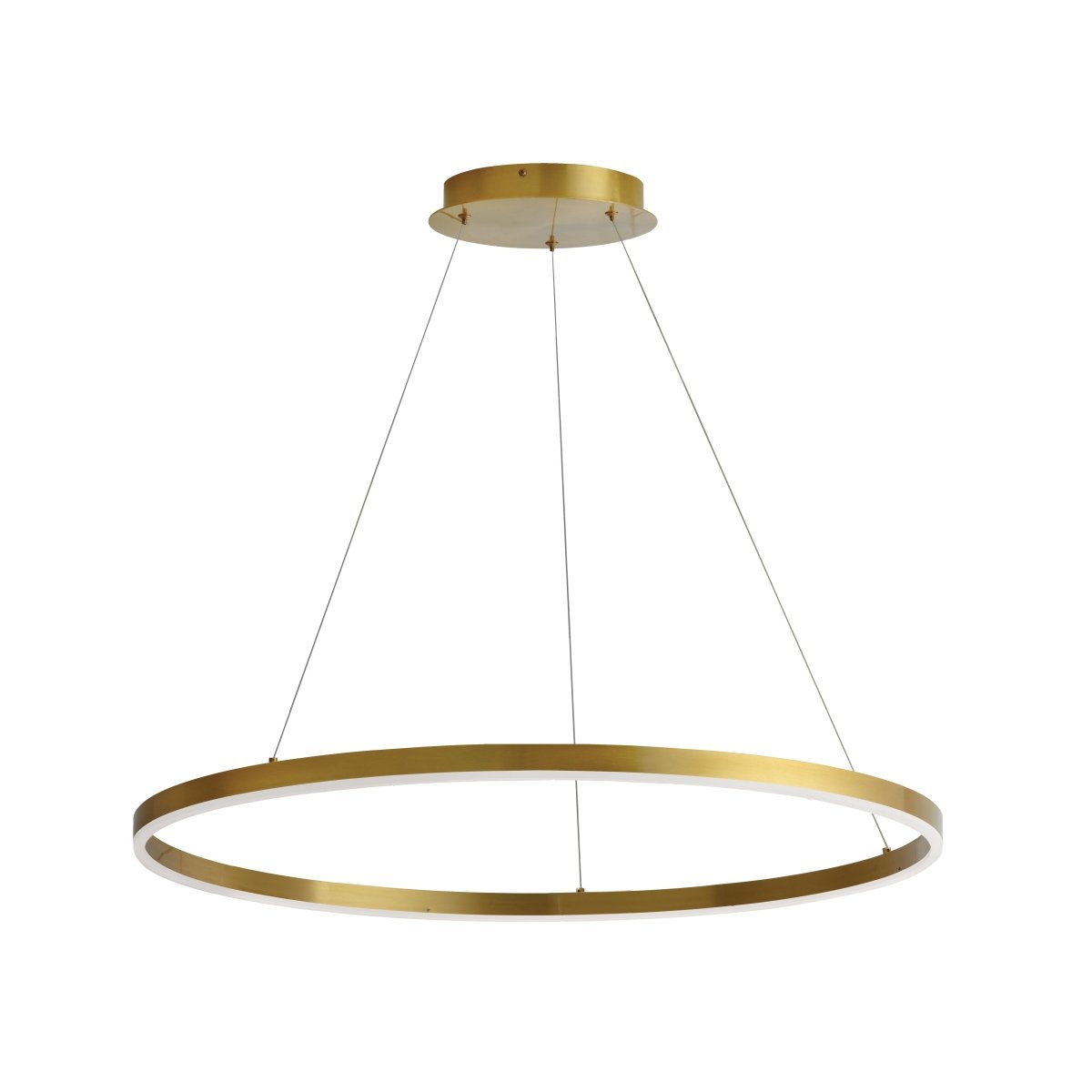 Suspension Circulo - Laiton vieilli 32" 1 - niveau - 3000°K by Dainolite | Luminaires & cie