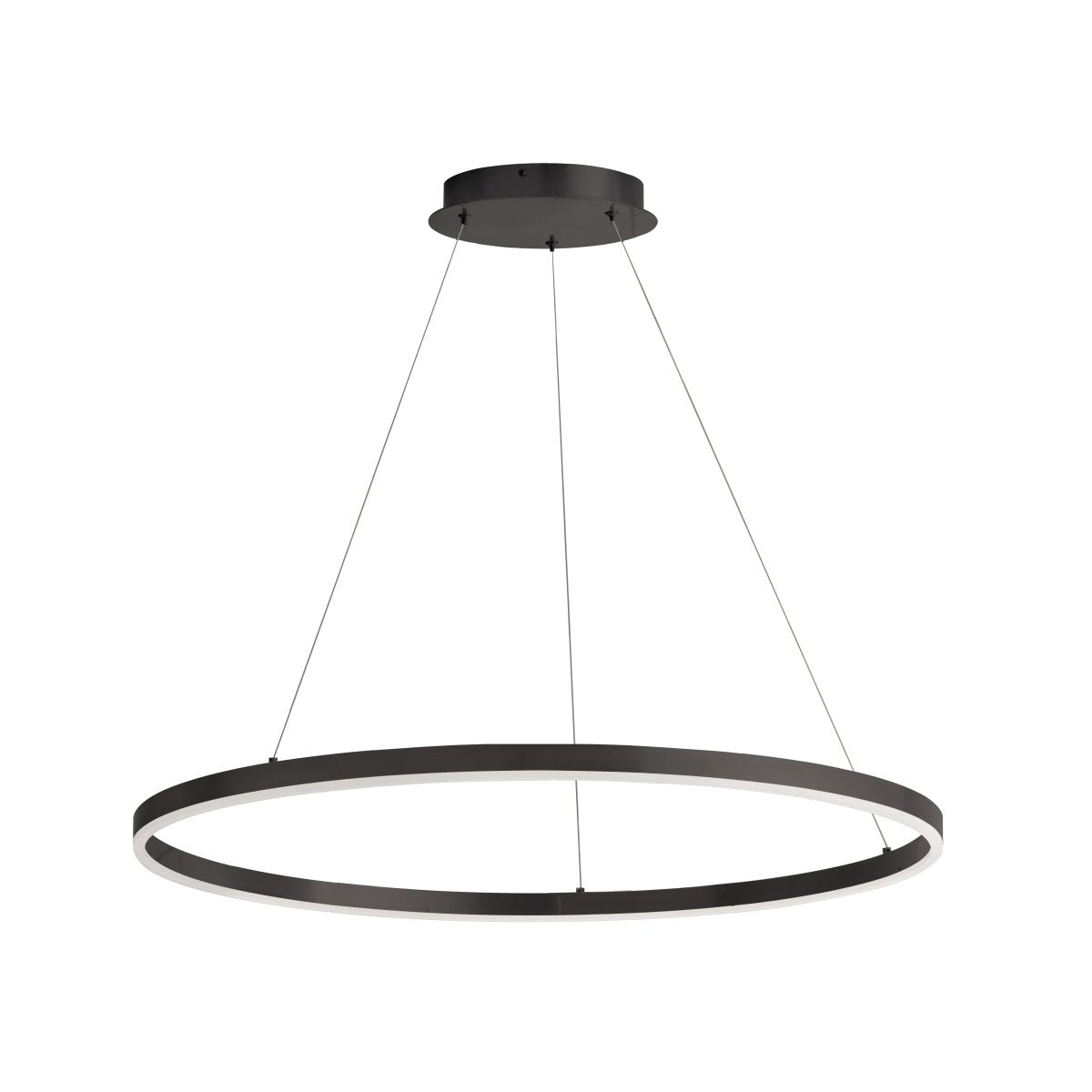 Suspension Circulo - Noir 32" 1 - niveau - 3000°K by Dainolite | Luminaires & cie