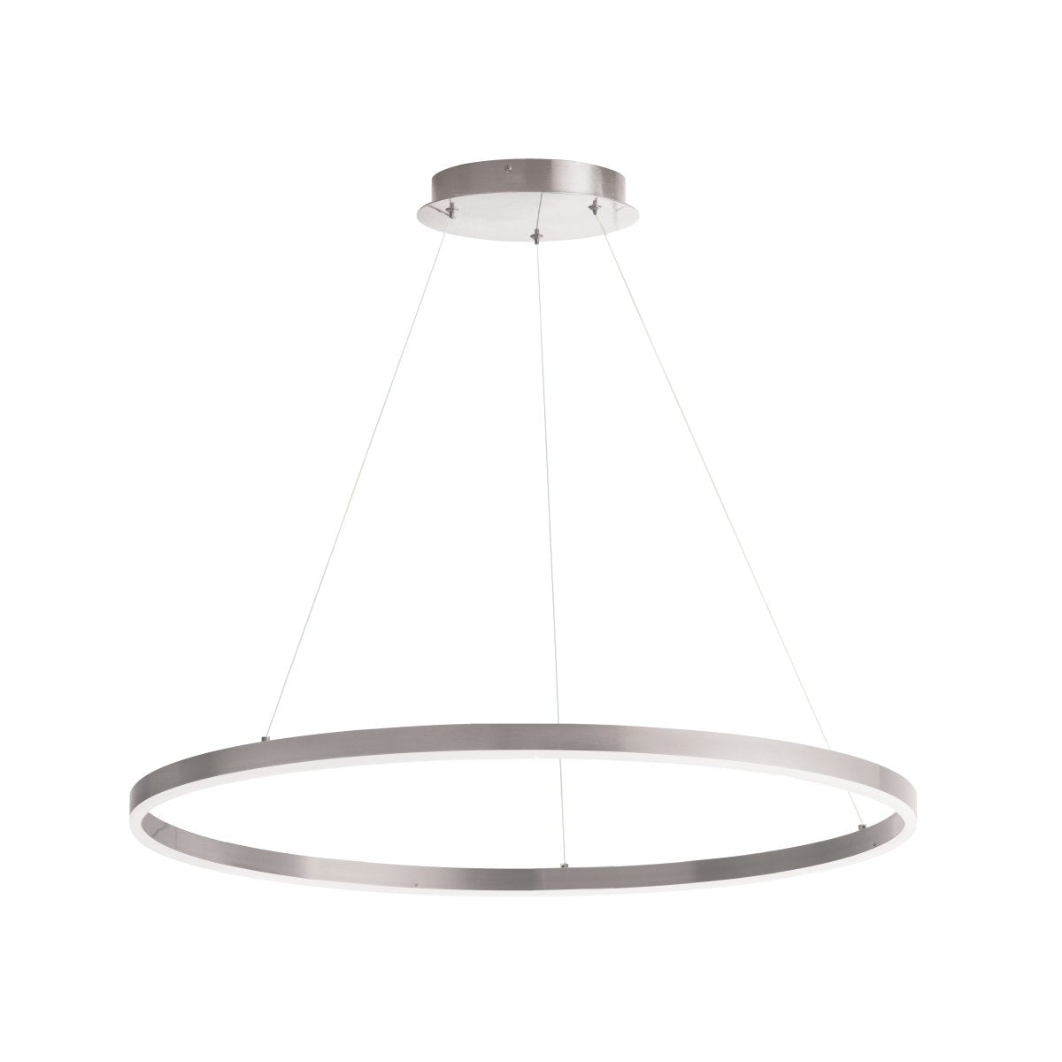 Suspension Circulo - Argent 32" 1 - niveau - 3000°K by Dainolite | Luminaires & cie