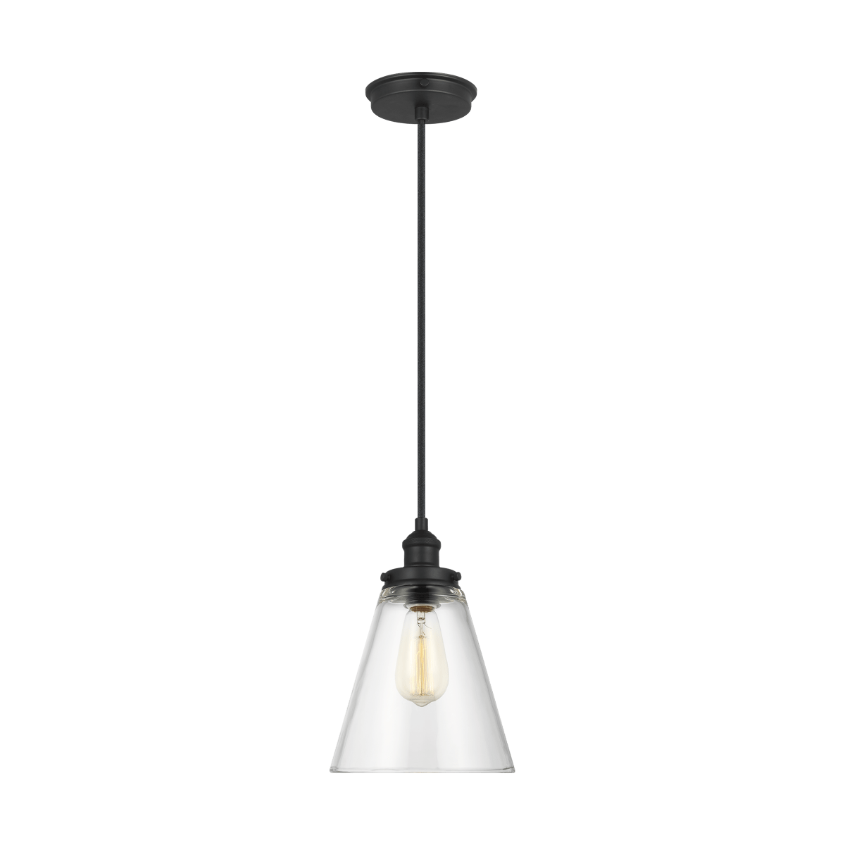 Suspension Cone Baskin - Noir de minuit by Visual Comfort Studio | Luminaires & cie