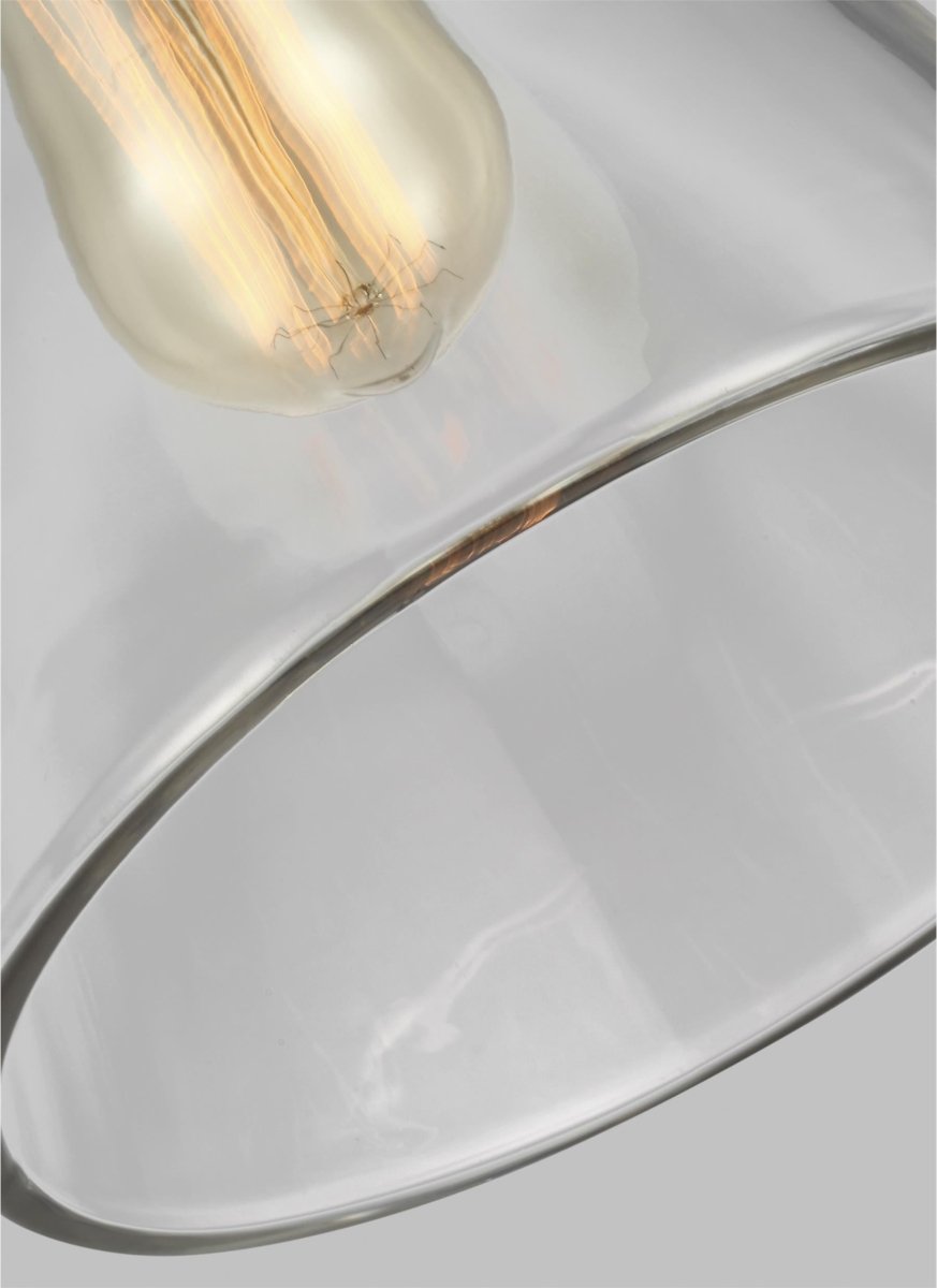 Suspension Cone Baskin - Nickel poli by Visual Comfort Studio | Luminaires & cie